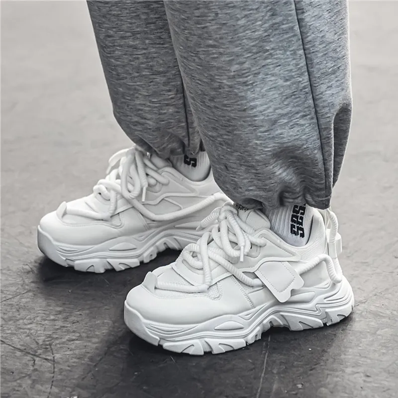 Budding Bear Anti-Slip Wear-Resistant Waterproof Breathable Height Increasing Low-Top Chunky Sneakers Men's Box-7