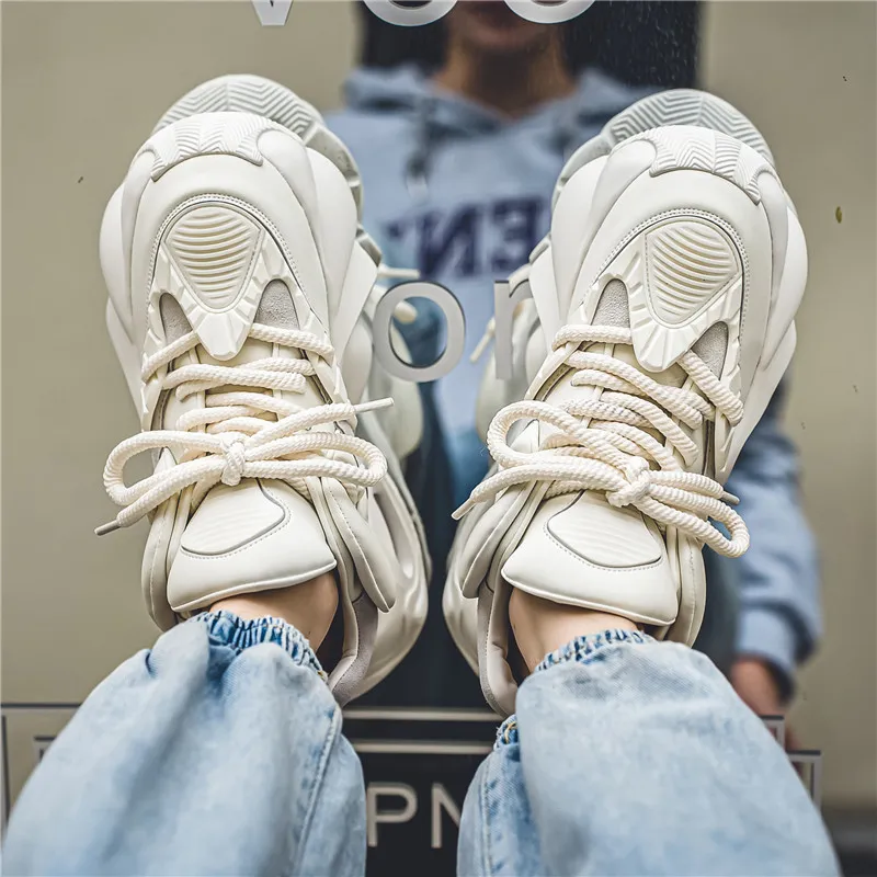 Budding Bear Anti-Slip And Wear-Resistant Lightweight Height Increasing Low-Top Chunky Sneakers Men's-9