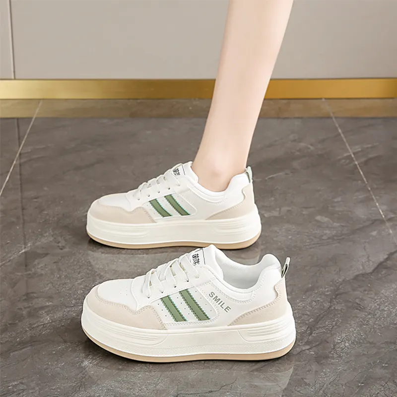Budding Bear Slip Resistant, Abrasion Resistant, Breathable, Height Increasing Low Top Skateboard Shoes Women's-4