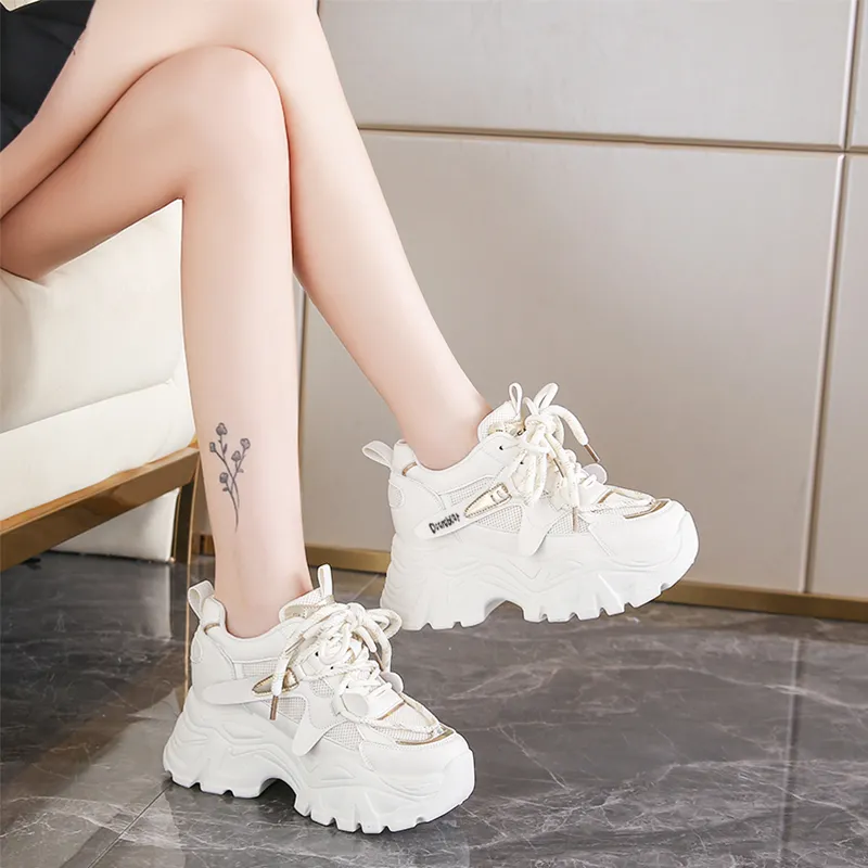 Budding Bear Abrasion Resistant Breathable Slip Resistant Low Top Chunky Sneakers Women's-32