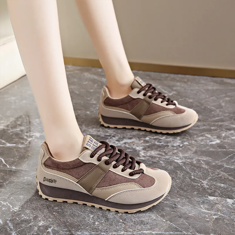 Budding Bear Anti-Slip And Wear-Resistant Lightweight Height Increasing Low-Top Casual Shoes Women's-35