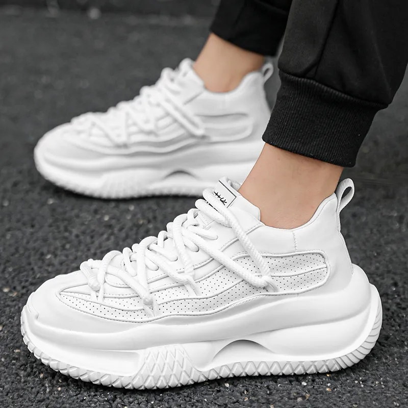 Budding Bear Anti-Slip And Wear-Resistant Lightweight Height Increasing Low-Top Chunky Sneakers Men's Box-2