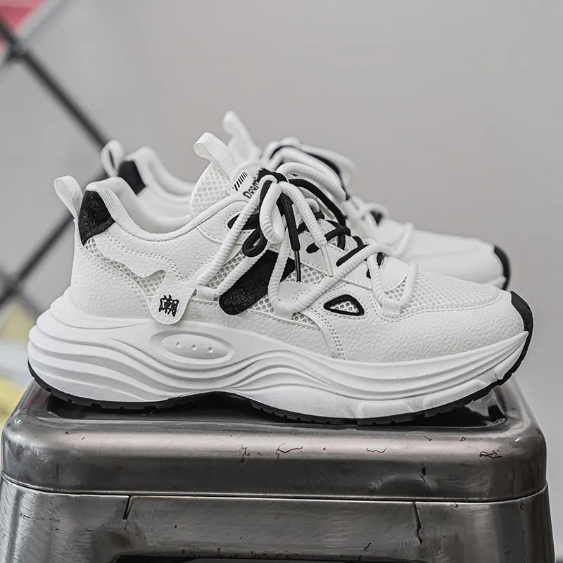 Budding Bear Anti-Slip Wear-Resistant Breathable Height Increasing Low-Top Chunky Sneakers Men's Box-2