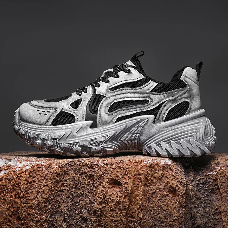 Budding Bear Anti-Slip Wear-Resistant Breathable Lightweight Height Increasing Low-Top Chunky Sneakers Unisex-3