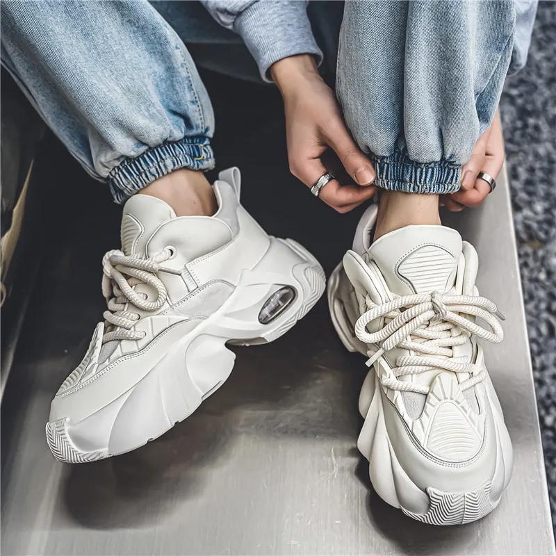 Budding Bear Anti-Slip And Wear-Resistant Lightweight Height Increasing Low-Top Chunky Sneakers Men's-10