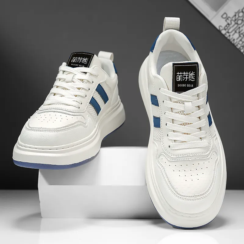 Budding Bear Cushioning Height Increase Low Top Skateboard Shoes Men's Box-9