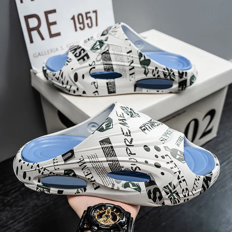 Budding Bear EVA Quiet Slip Resistant Odor Resistant Abrasion Resistant Slide Slippers Men's-7