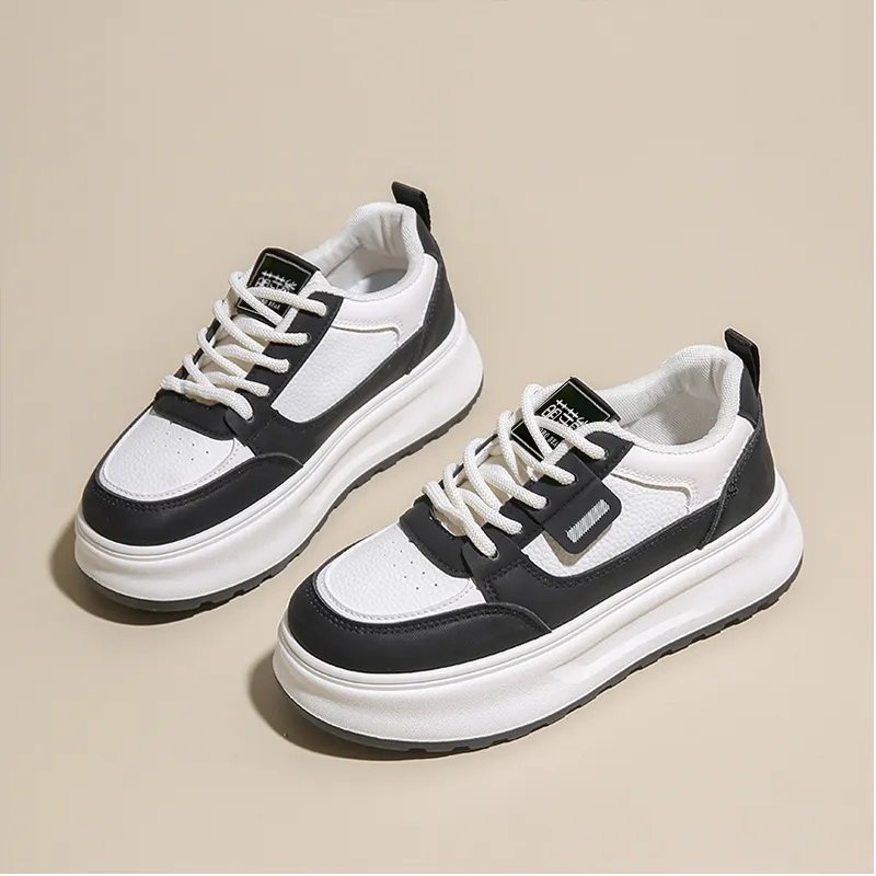Budding Bear Anti-Slip And Wear-Resistant Height Increasing Low-Top Skateboard Shoes Women's-9