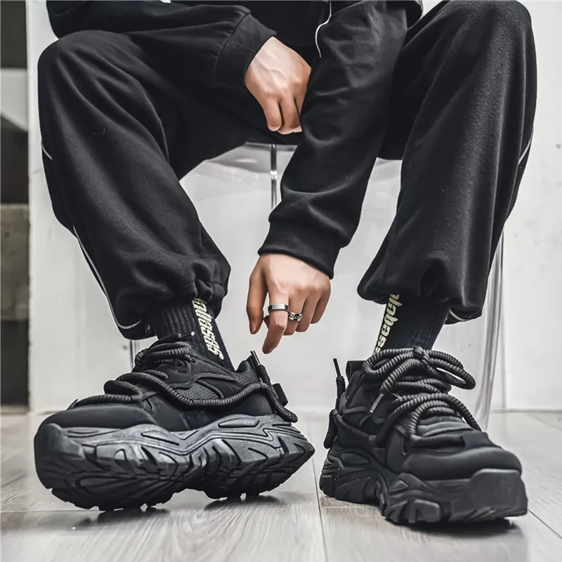 Budding Bear Anti-Slip Wear-Resistant Waterproof Breathable Height Increasing Low-Top Chunky Sneakers Men's Box-3