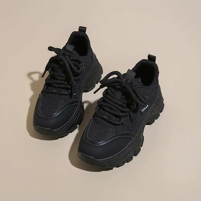 Budding Bear Anti-Slip Wear-Resistant Breathable Lightweight Height Increasing Low-Top Chunky Sneakers Women's Box-30