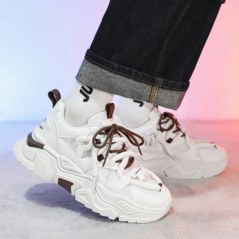 Budding Bear Anti-Slip Wear-Resistant Breathable Height Increasing Low-Top Chunky Sneakers Men's Box-16