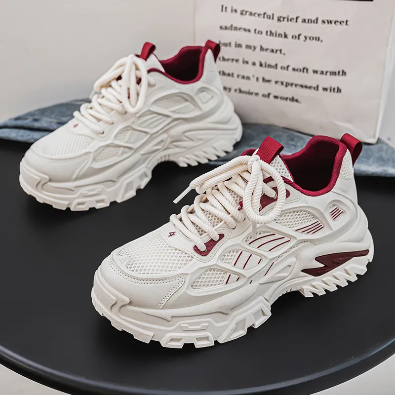 Budding Bear Anti-Slip And Wear-Resistant Lightweight Height Increasing Low-Top Chunky Sneakers Men's-26