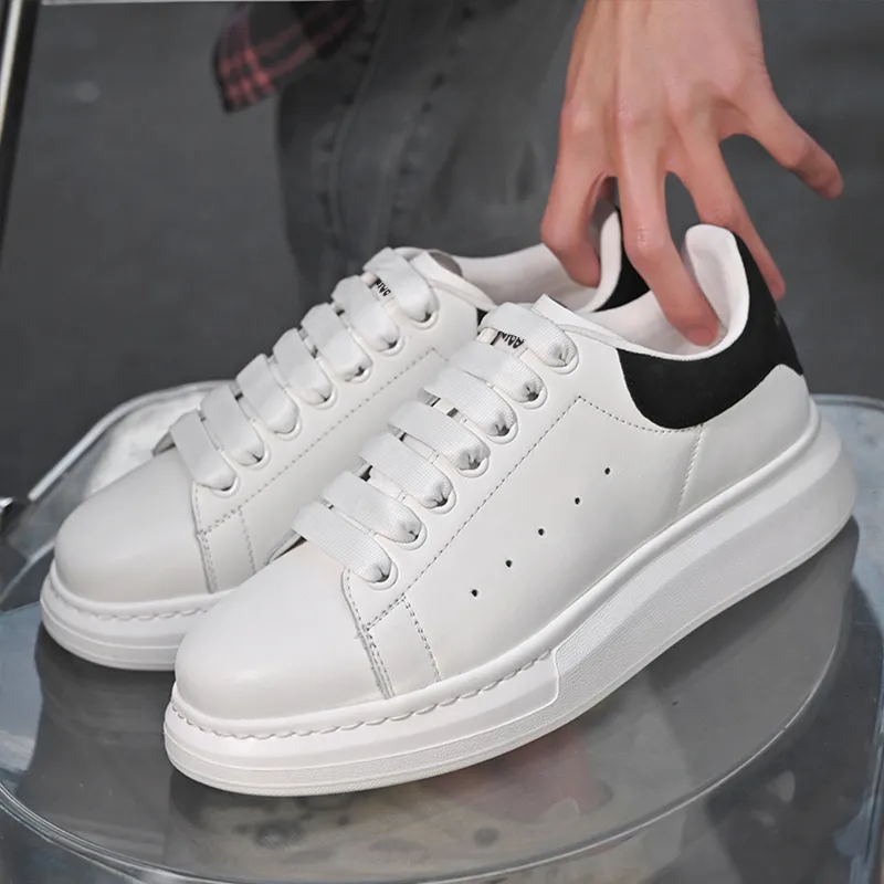 Budding Bear Anti Slip And Wear Resistant Height Increasing Low Top Skateboard Shoes Unisex White Box-2