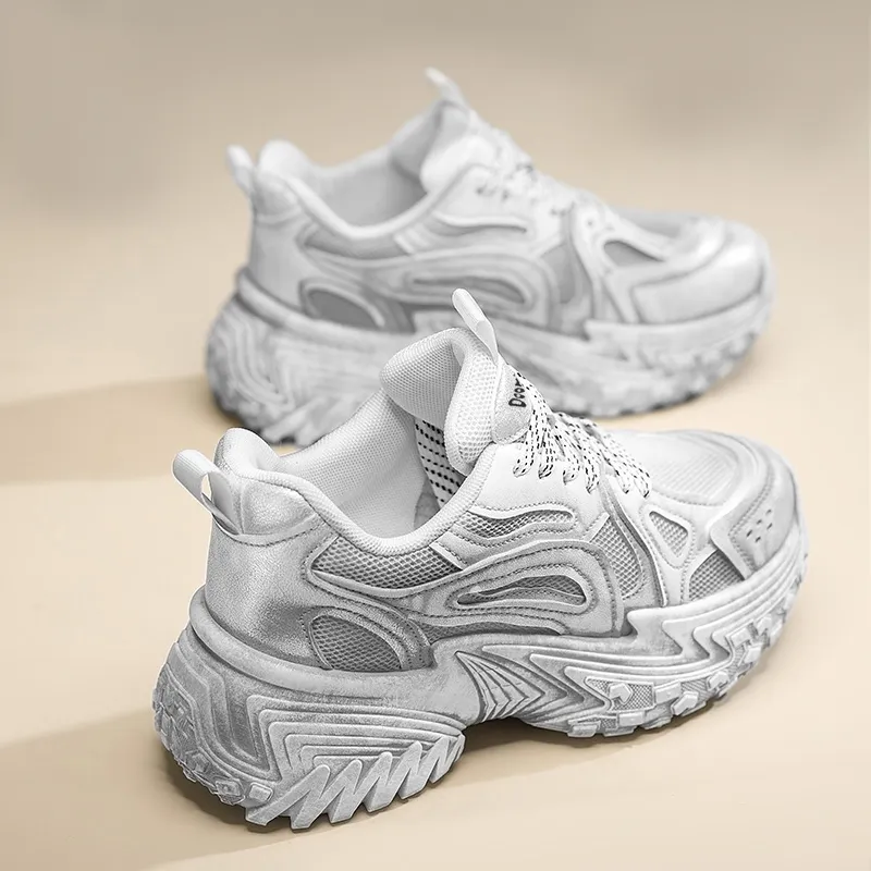 Budding Bear Anti-Slip Wear-Resistant Breathable Lightweight Height Increasing Low-Top Chunky Sneakers Unisex-16