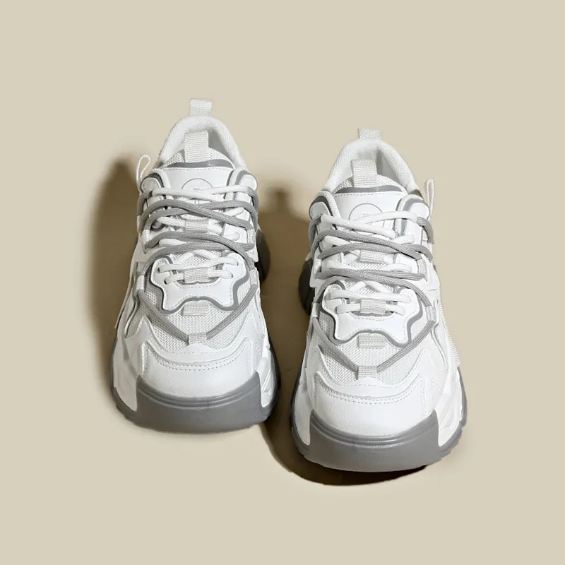 Budding Bear Anti-Slip Wear-Resistant Breathable Height Increasing Low-Top Chunky Sneakers Women's-35