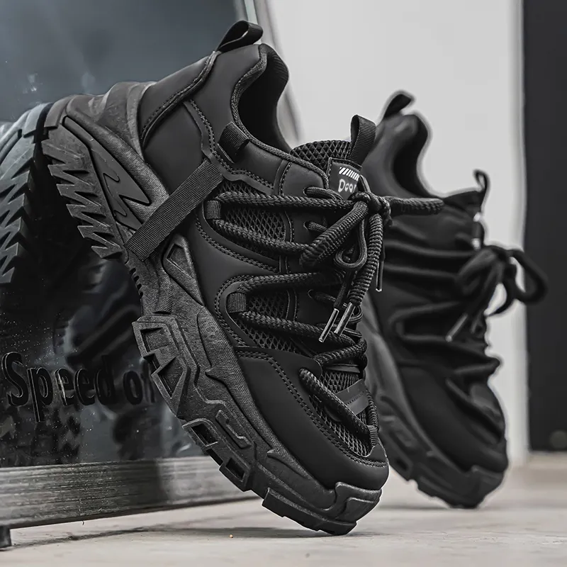 Budding Bear Anti Slip Wear Resistant Breathable Height Increasing Low Top Chunky Sneakers Men's Box-14