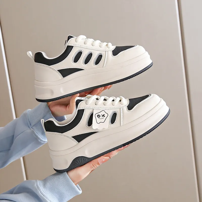Budding Bear Anti-Slip And Wear-Resistant Lightweight Height Increasing Low-Top Skateboard Shoes Women's-16