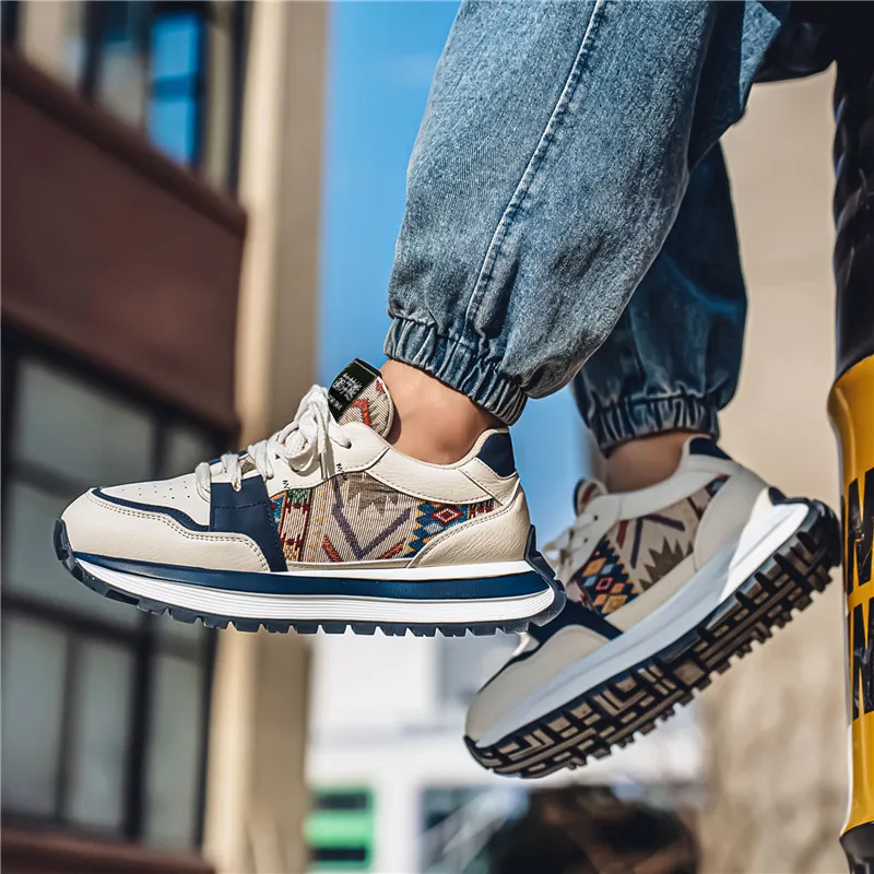 Budding Bear Slip Resistant, Abrasion Resistant, Breathable, Height Increasing Low Top Casual Shoes Men's Box-17
