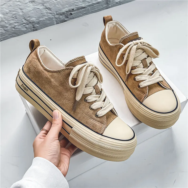 Budding Bear Height Increasing Abrasion Resistant Breathable Low Top Canvas Shoes Men's-8