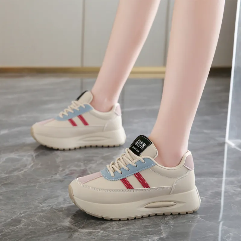 Budding Bear Slip Resistant, Abrasion Resistant, Lightweight, Height Increasing Low Top Casual Shoes Women's-18