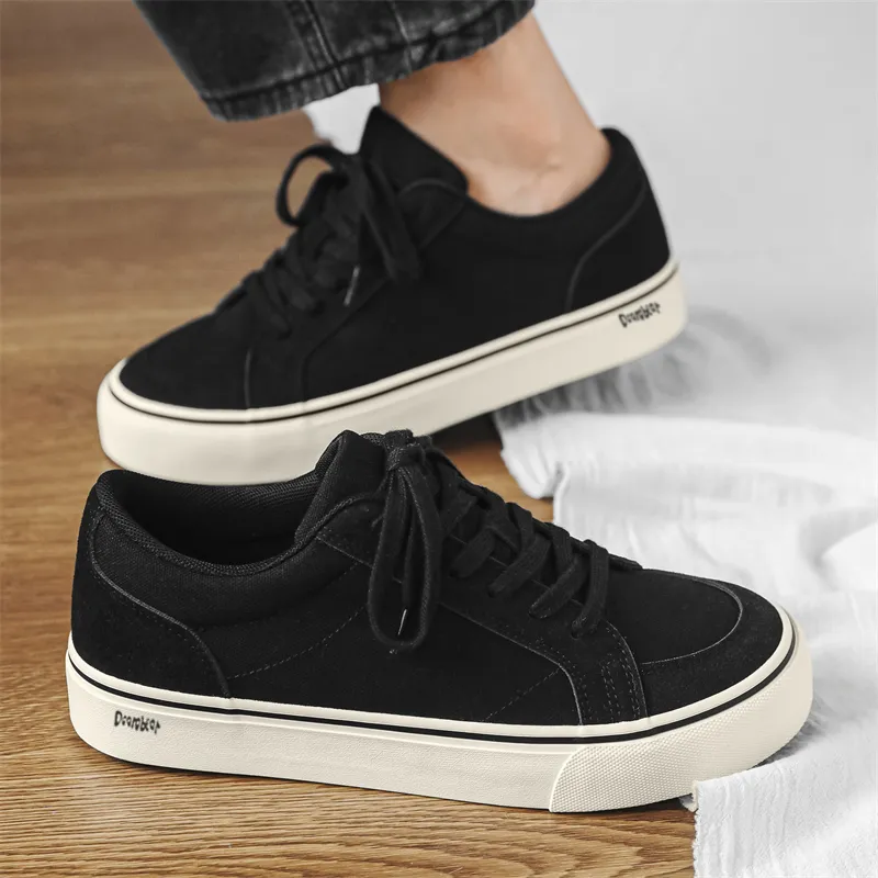 Budding Bear Anti Slip Wear Resistant Breathable Height Increasing Low Top Canvas Shoes Men's Box-20