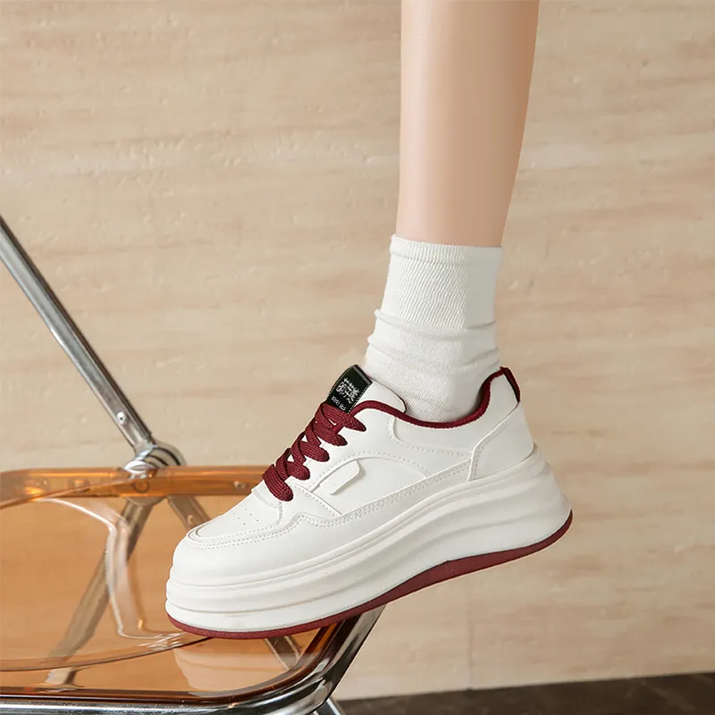 Budding Bear Anti-Slip And Wear-Resistant Height Increasing Low-Top Skateboard Shoes Women's-9