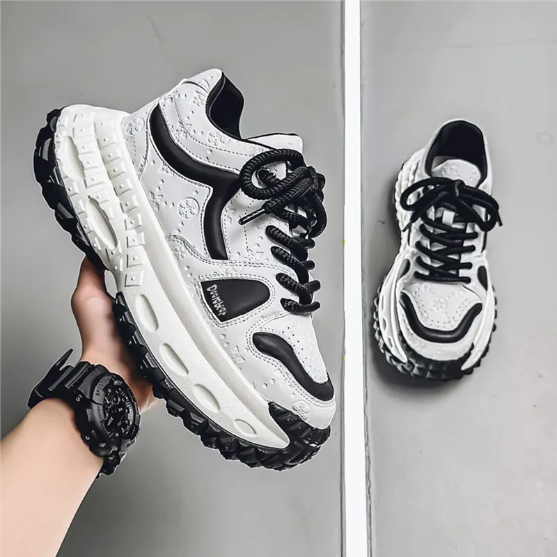 Budding Bear Slip Resistant, Abrasion Resistant, Lightweight, Height Increasing Low Top Chunky Sneakers Men's-9