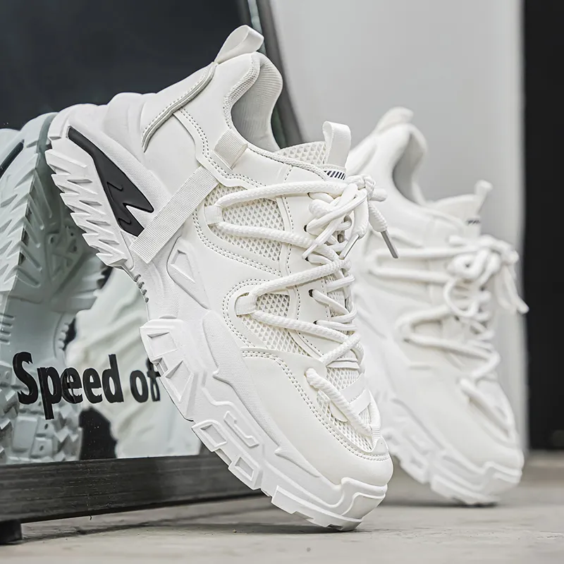 Budding Bear Anti Slip Wear Resistant Breathable Height Increasing Low Top Chunky Sneakers Men's Box-8