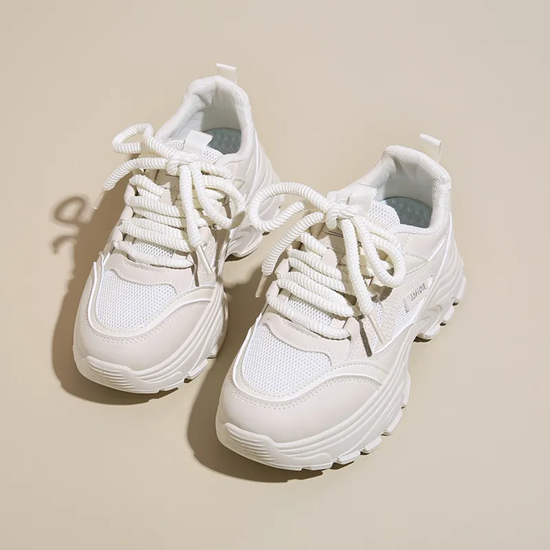 Budding Bear Anti-Slip Wear-Resistant Breathable Lightweight Height Increasing Low-Top Chunky Sneakers Women's Box-10