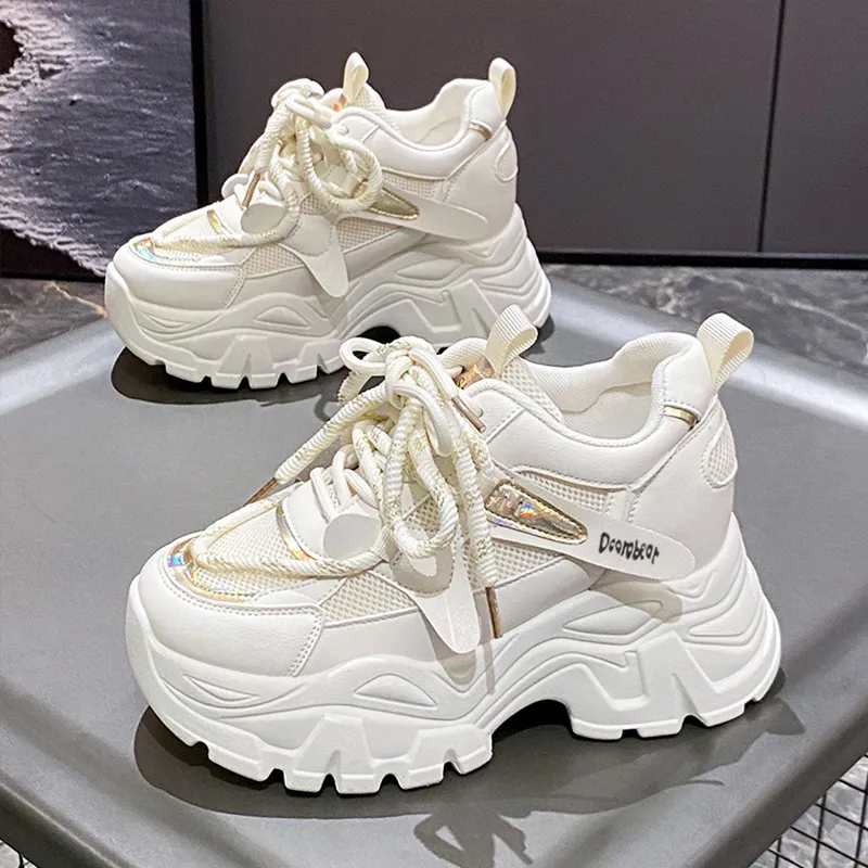 Budding Bear Abrasion Resistant Breathable Slip Resistant Low Top Chunky Sneakers Women's-29