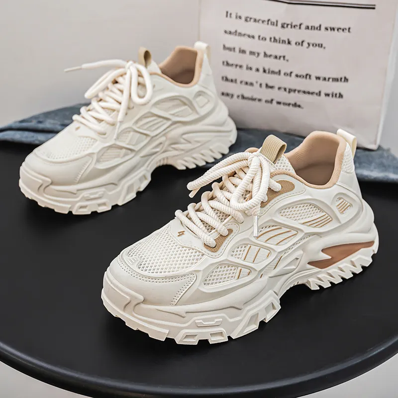 Budding Bear Anti-Slip And Wear-Resistant Lightweight Height Increasing Low-Top Chunky Sneakers Men's-33