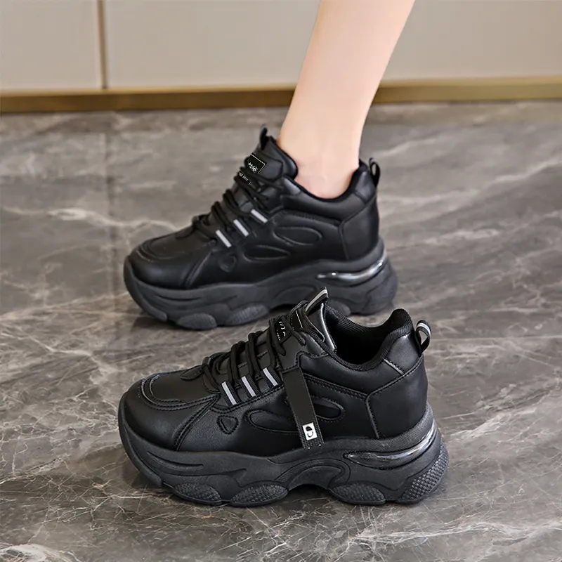 Budding Bear Slip Resistant, Abrasion Resistant, Lightweight, Height Increasing Low Top Chunky Sneakers Women's-13