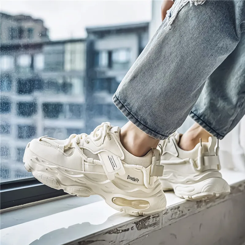 Budding Bear Slip-Resistant Breathable Lightweight Height Increasing Low-Top Chunky Sneakers Men's-2