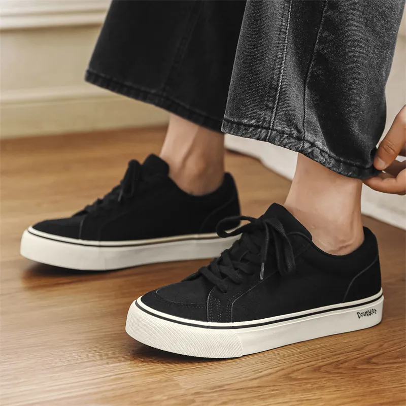 Budding Bear Anti Slip Wear Resistant Breathable Height Increasing Low Top Canvas Shoes Men's Box-19