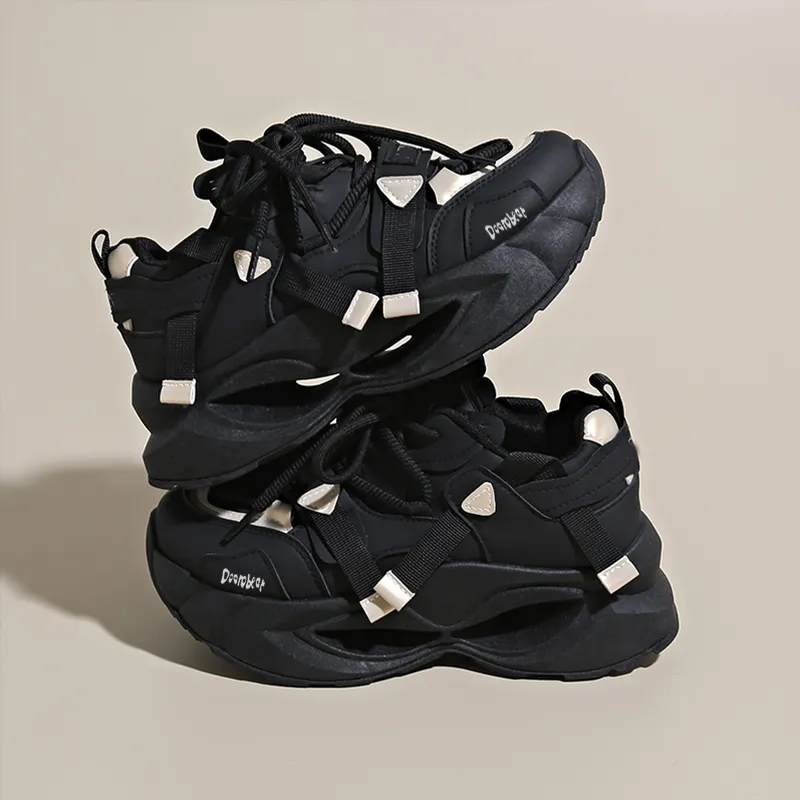 Budding Bear Slip Resistant, Abrasion Resistant, Lightweight, Height Increasing Low Top Chunky Sneakers Women's-19