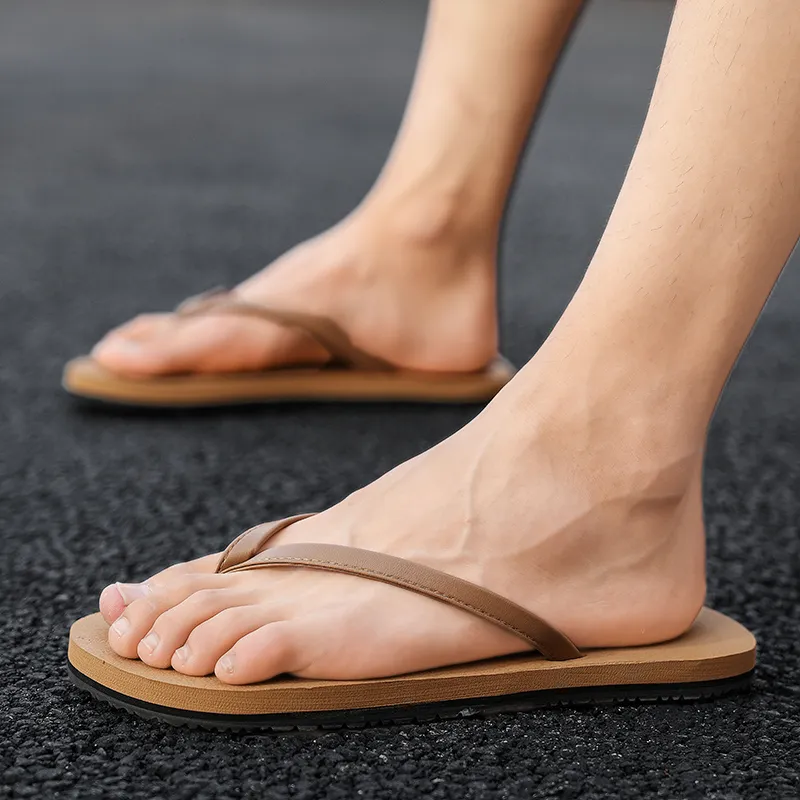Budding Bear Quiet Odor Resistant Abrasion Resistant Slip Resistant Flip Flops Men's-8