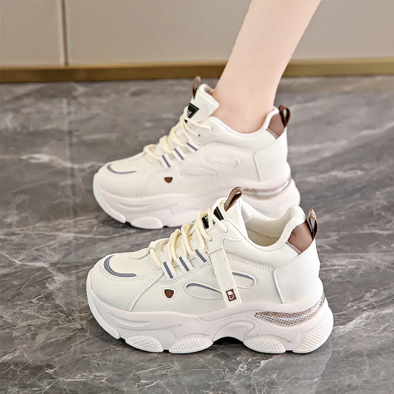 Budding Bear Slip Resistant, Abrasion Resistant, Lightweight, Height Increasing Low Top Chunky Sneakers Women's-16