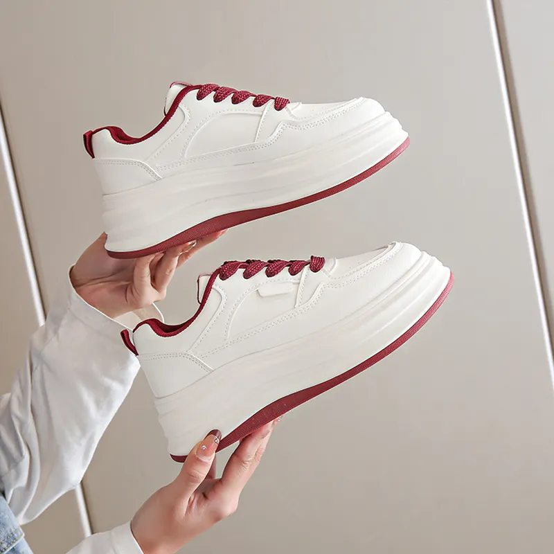 Budding Bear Anti-Slip And Wear-Resistant Height Increasing Low-Top Skateboard Shoes Women's-8