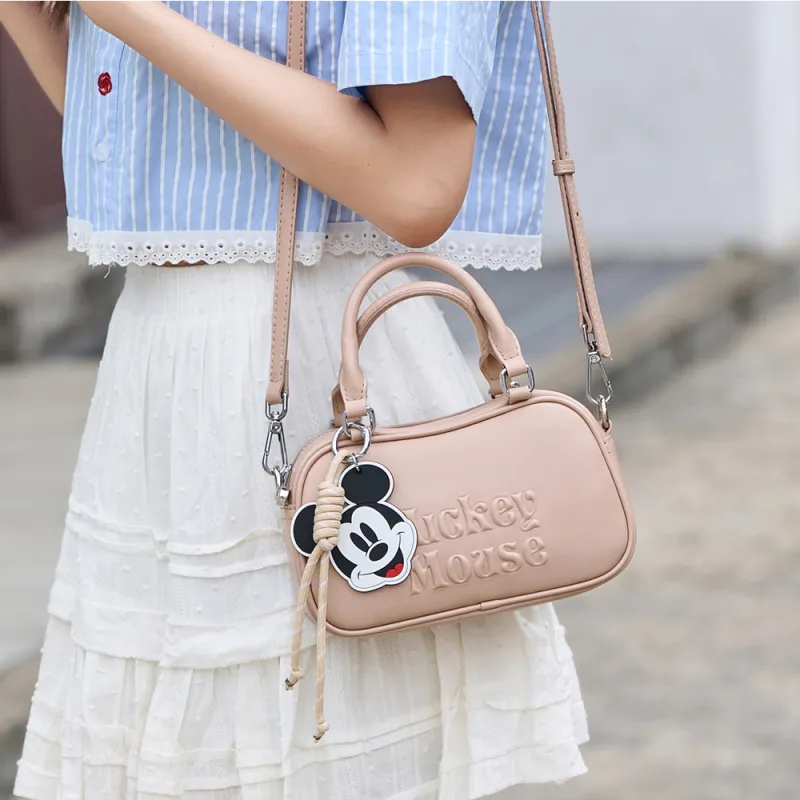 Disney Mickey Series PU Bowling Bag, Shoulder Bag, Crossbody Bag, Handbag Women's Multicolor-9