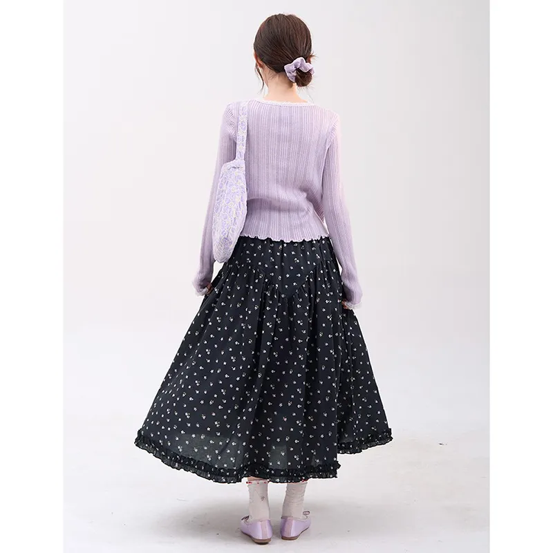 HTMEME Casual Long Skirt Women's-3