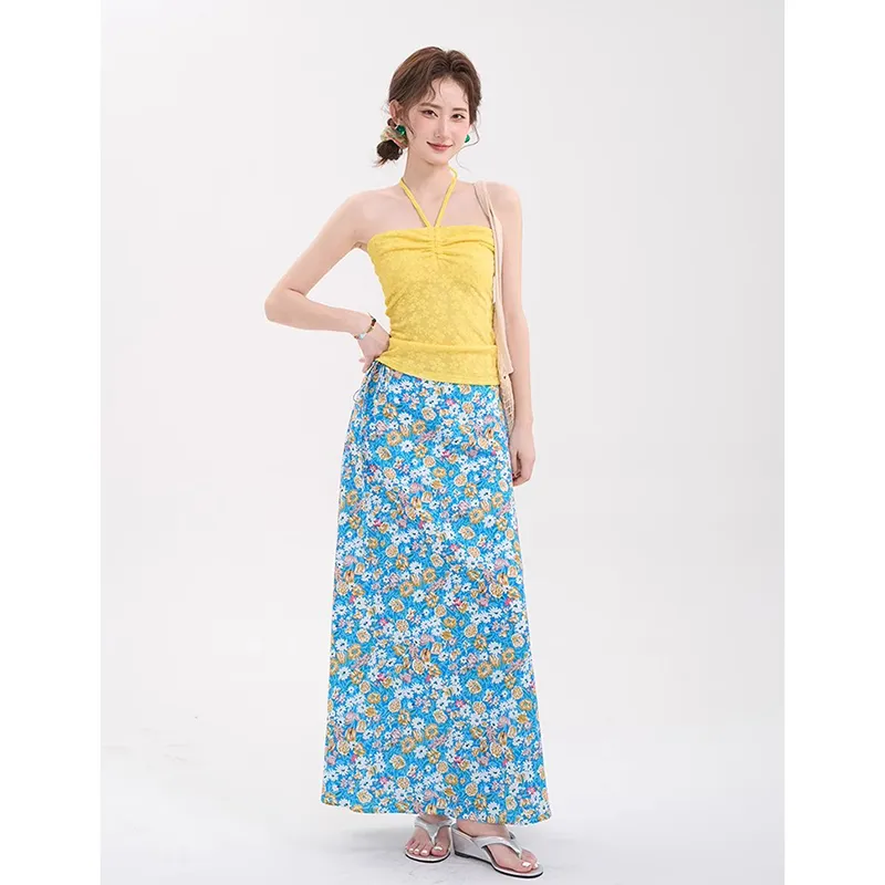 HTMEME Casual Long Skirt Women's-4