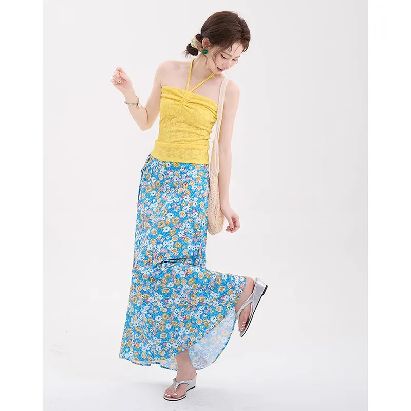 HTMEME Casual Long Skirt Women's-3