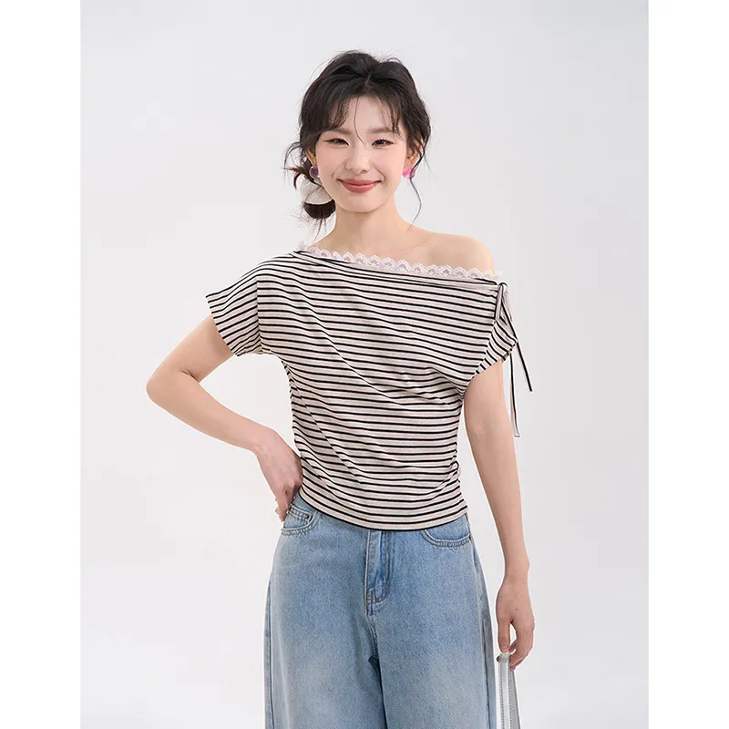 HTMEME T Shirts Women's Apricot-3