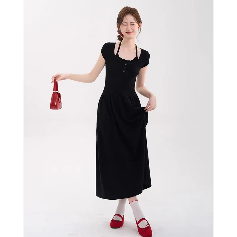 HTMEME Short Sleeved Dress Women's-6