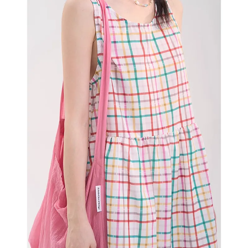 HTMEME Summer Youthful Mid Length Dress Women's-4