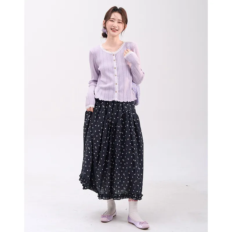 HTMEME Casual Long Skirt Women's-2