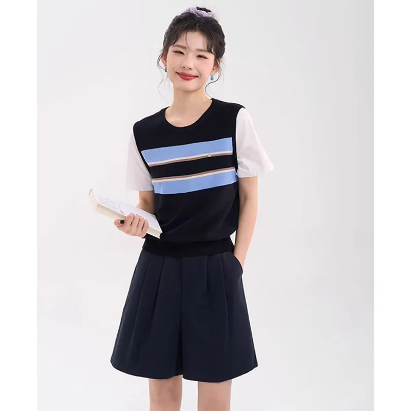 HTMEME Knitwear Women's Navy Blue-2