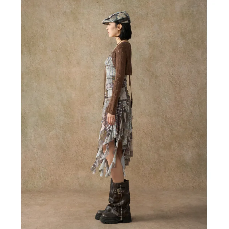 SETIROM Slip Dresses Women's Plaid-2