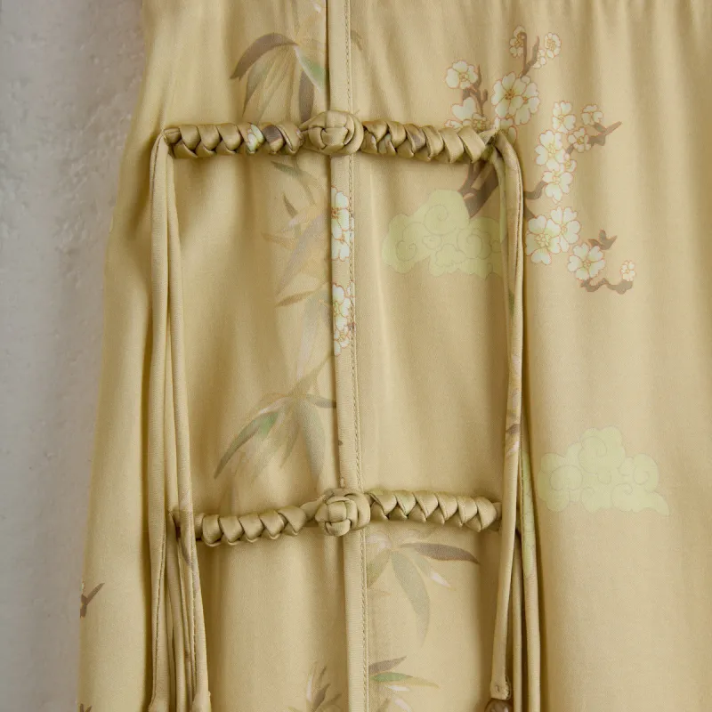 SETIROM Casual Long Skirt Women's Yellow-2