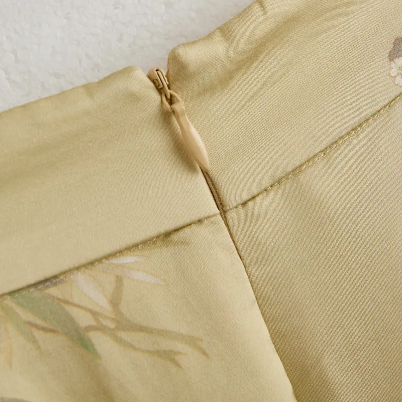 SETIROM Casual Long Skirt Women's Yellow-3